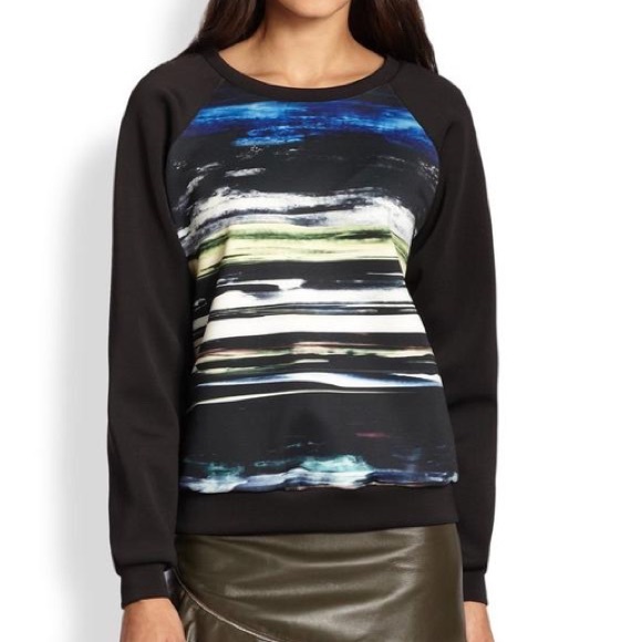 Black Aurora Borealis Neoprene Sweatshirt 6 - Picture 3 of 8